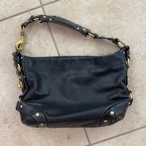 Black leather Coach bag